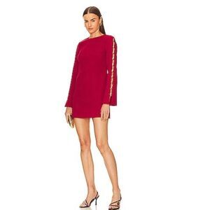 NWOT Jonathan Simkhai Mini Dress in Carmine Sz 4 Burgundy
